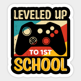 Welcome Back To School Retro First Day of School Teacher , Gaming Sticker